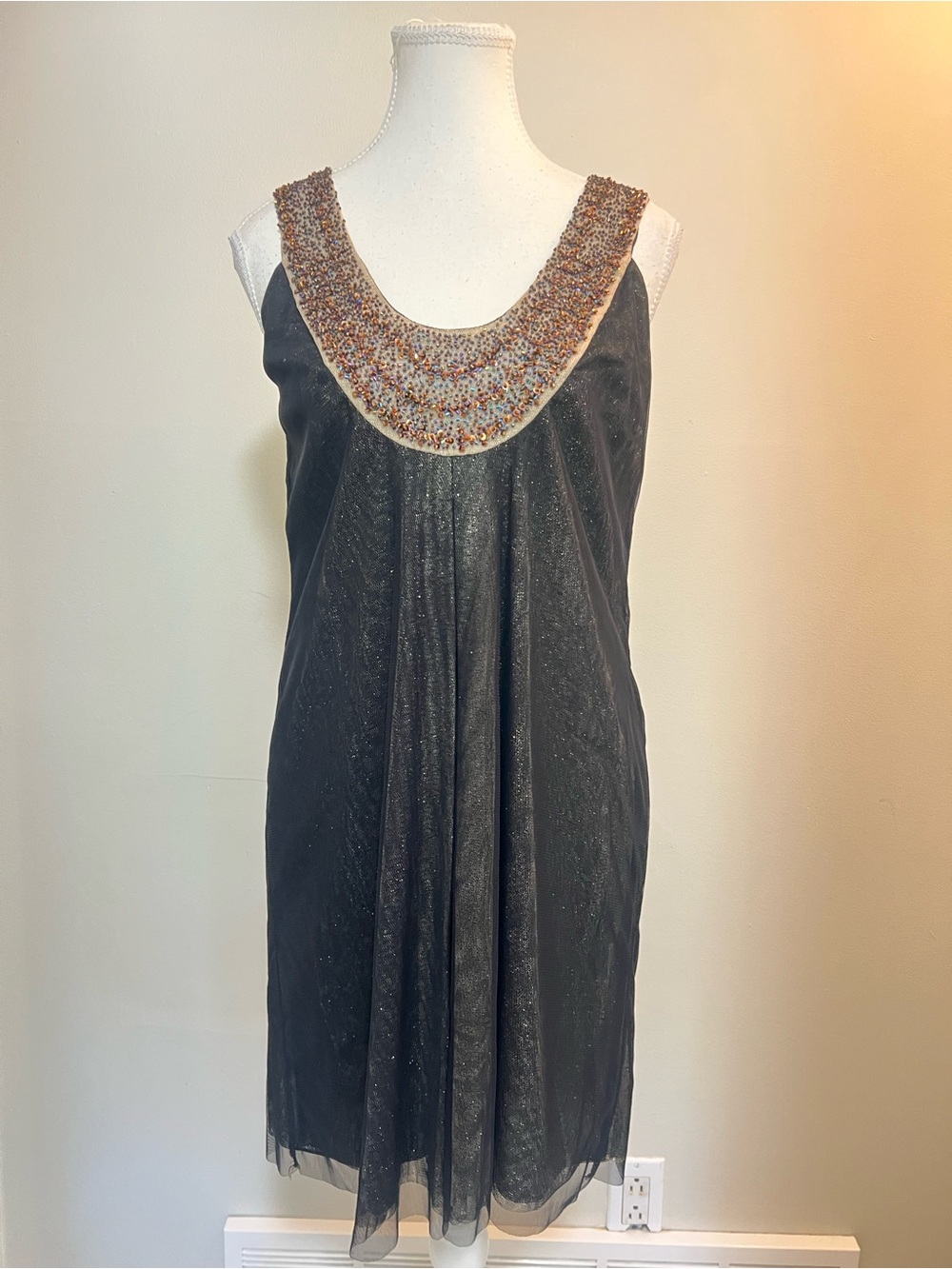 Alexia Admor Black Dress with Beaded Embellishment
